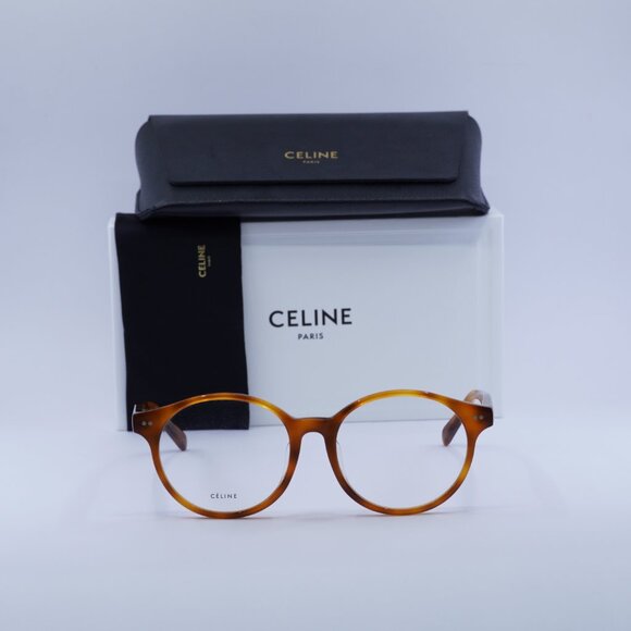 Celine CL50008F 053 Round Eyeglasses 52mm - Havana - Picture 3 of 9